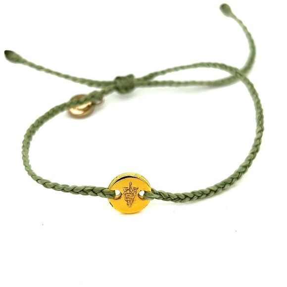 Pura Vida Gold Disc Charm Bracelet - Picture 1 of 4